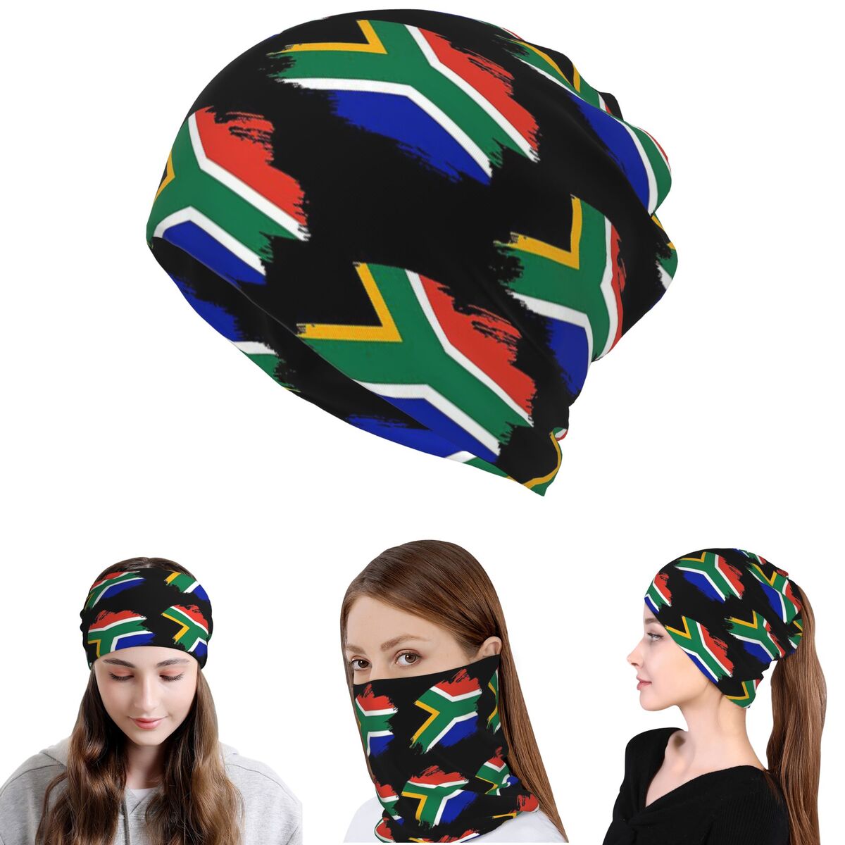 Knit Beanie Hat Warm - Bandana con bandera de los Springboks