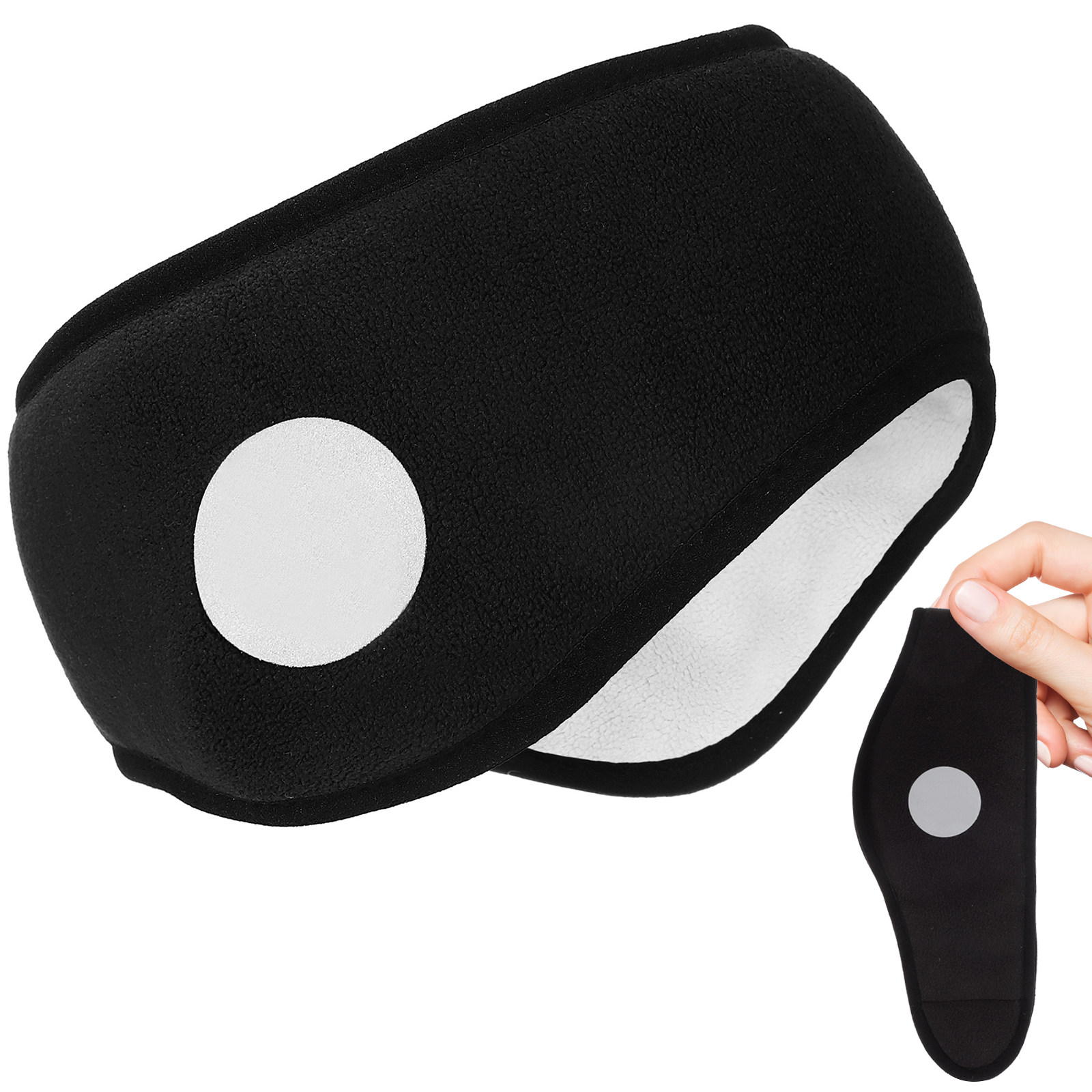 Winter Headband Fleece - Diadema con Orejeras para Dormir, Diseño