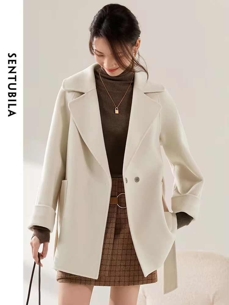 SENTUBILA, abrigos de lana de  - Wool Coat Peacoat reseña y precio