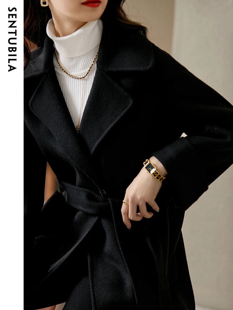 SENTUBILA, abrigos de lana de  - Wool Coat Peacoat reseña y precio