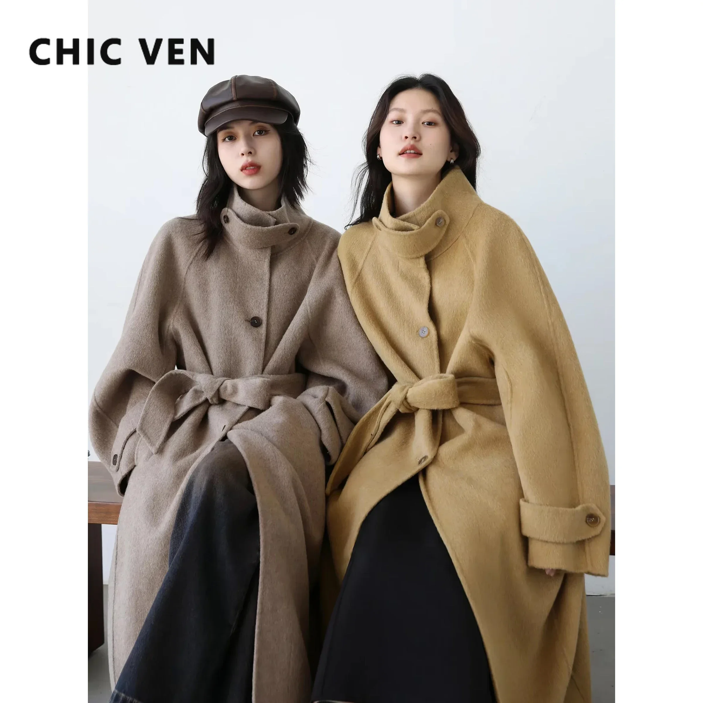 CHIC VEN-abrigo coreano de lan - Wool Coat Peacoat reseña y precio