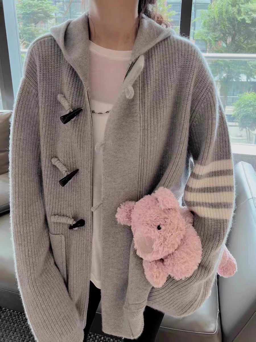 TB-cárdigan de punto con capuc - Wool Coat Peacoat reseña y precio