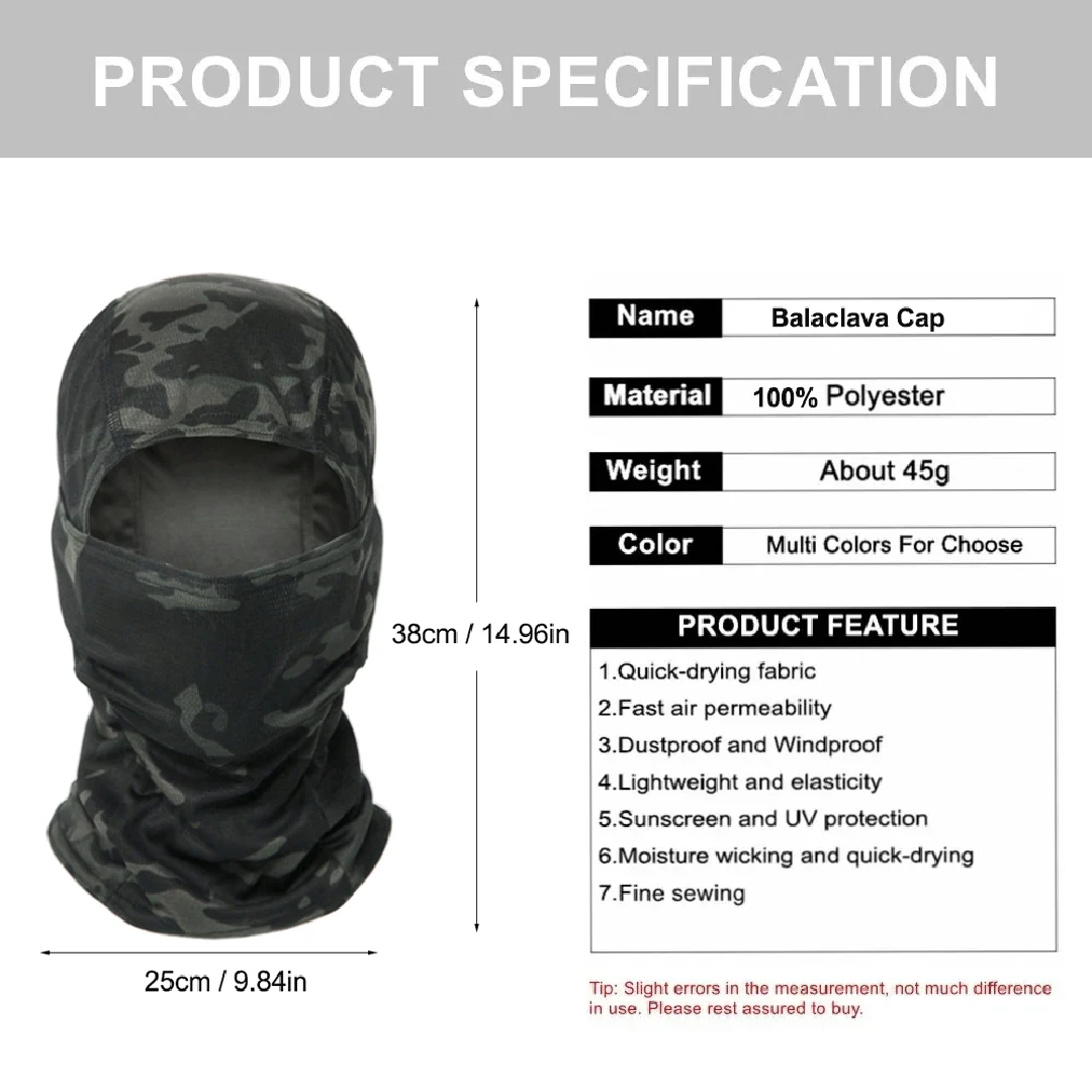 Pasamontañas de camuflaje para - Balaclava Ski Mask reseña y precio