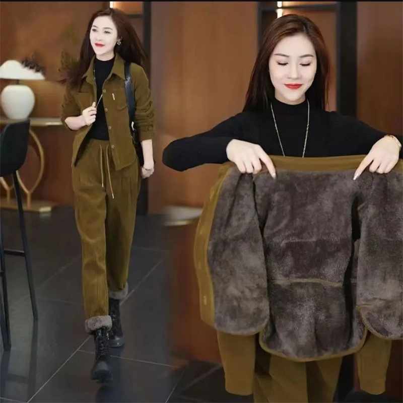 Conjuntos de pana gruesa para  - Corduroy Pant Warm reseña y precio