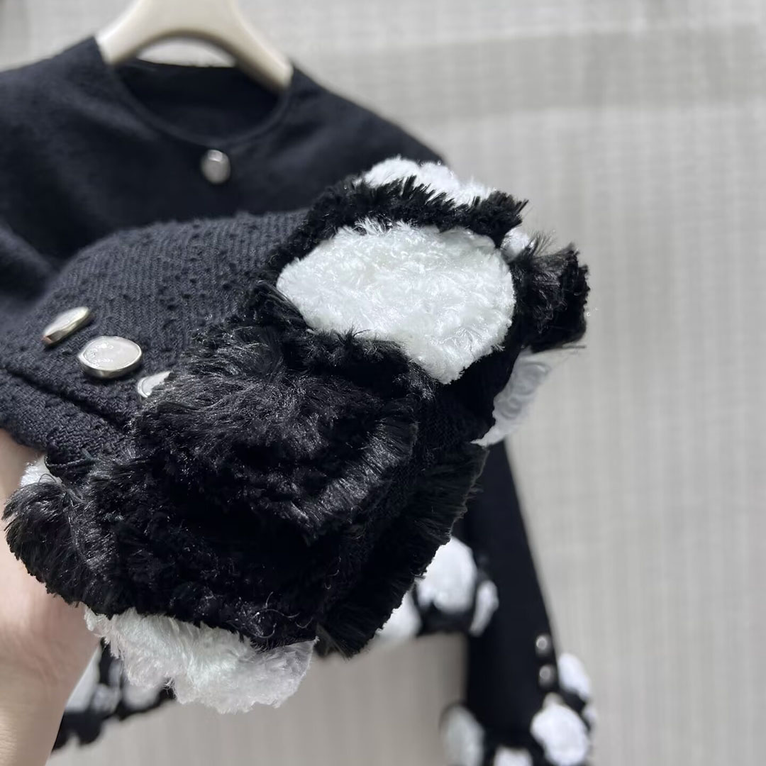 Abrigo de Tweed con Flores en  - Wool Coat Peacoat reseña y precio