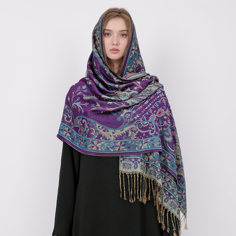 Bufanda de Jacquard Retro de e - Shawl Wrap Winter reseña y precio