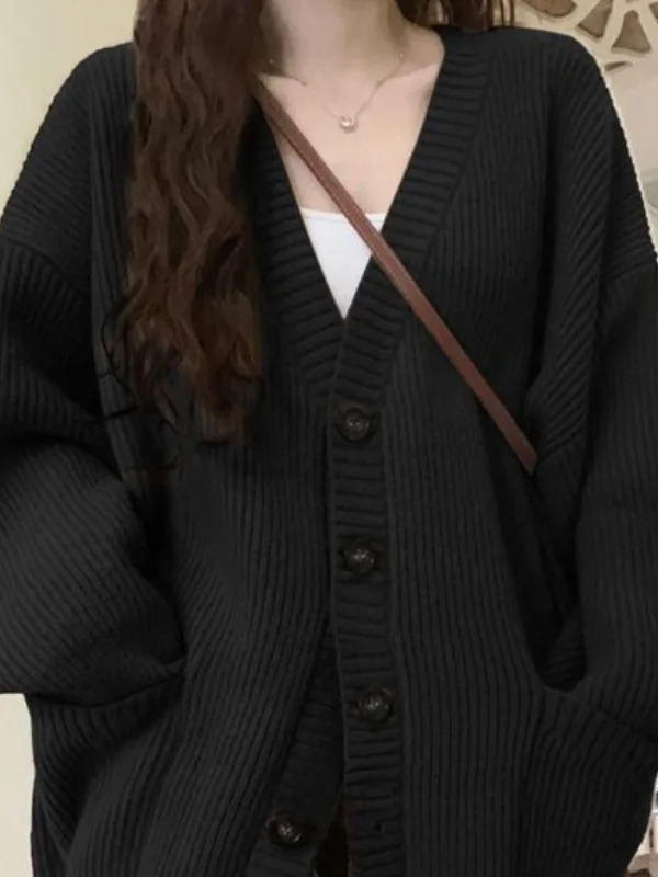 Cárdigan holgado de manga larg - Wool Coat Peacoat reseña y precio